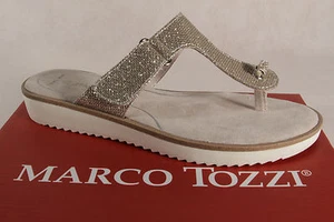 Marco Tozzi Toe-Post Sandal Platinum NEW! - Picture 1 of 7