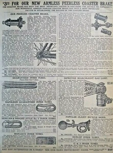 1911 Antique Bicycle Accessories Art Sears Catalog Page Vintage Print Ad - Picture 1 of 3