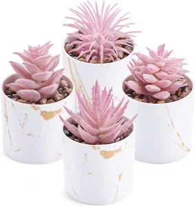 4 Packs Fake Plants Artificial Plants Indoor for Home Office Desk Accessories fo - Picture 1 of 12
