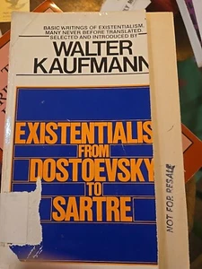 Existentialism from Dostoyevsky to Sartre by Walter Kaufmann (1975, Trade... - Imagen 1 de 1