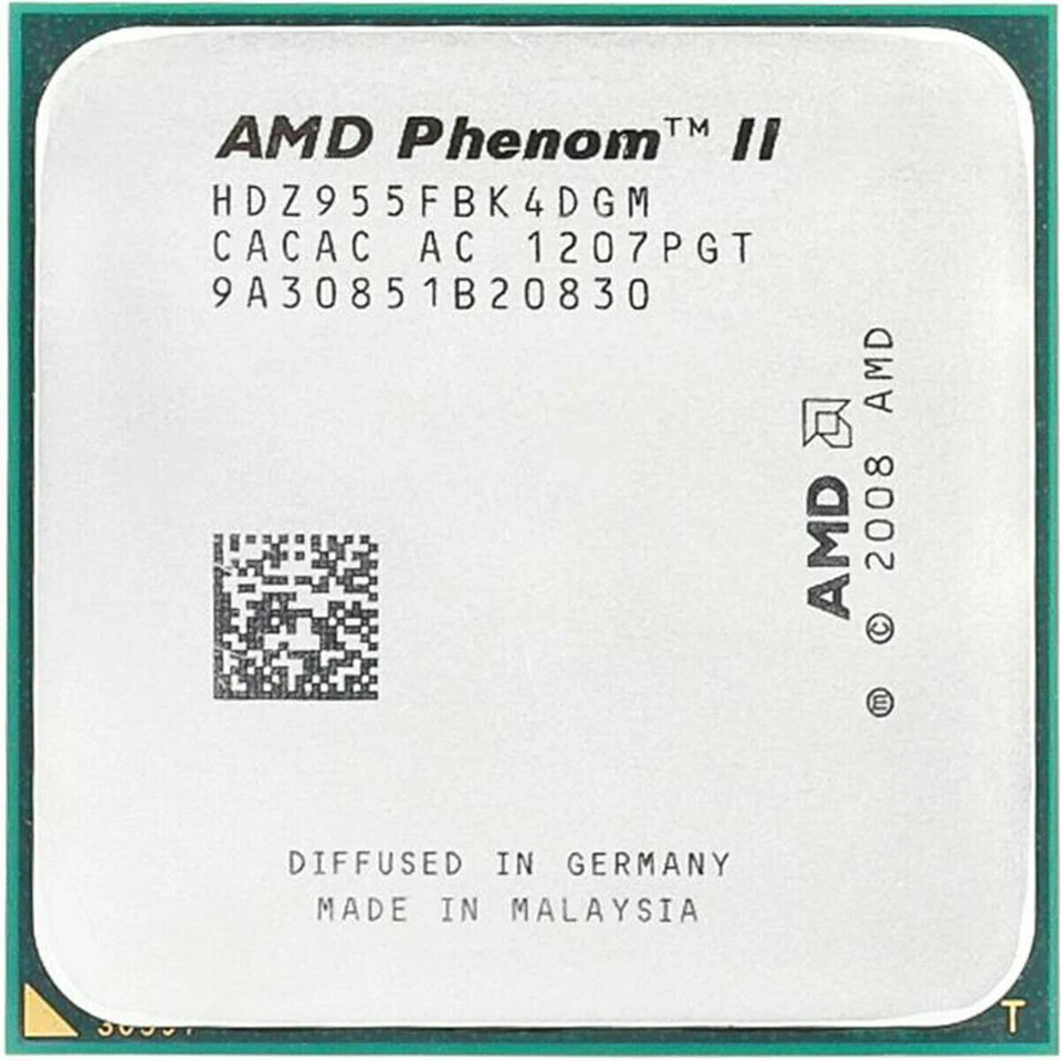 AMD Phenom II X4 955 3.2 GHz HDZ955FBK4DGM 4000 MHz Socket AM3 6MB CPU Processor - Image 1 of 1
