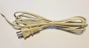 8' IVORY LAMP CORD WITH POLARIZED PLUG 18/2 SPT-1 LAMP PART NEW 30265J - Picture 1 of 4