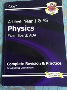 CGP A Level Physics Yr 1 & AS AQA Revision Guide - Picture 1 of 2