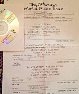 RADIO SHOW: PUTUMAYO ACOUSTIC AFRICA 10/16/06 DIOGAL, ANGELIQUE,WABOTAI,LAYE SOW - Picture 1 of 1