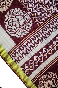100% Pure Cotton Saree Sari India Recycled Vintage Printed Fabric PCS6353 - Picture 1 of 9