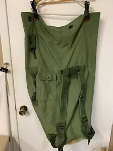 USGI Military Army Duffel Sea Bag Luggage Top Load 2 Strap OD Nylon