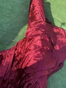 3M Raspberry Velour Velvet Stretch Fabric Upholstery Clothes Off Roll W1.6m (6 - Picture 1 of 14