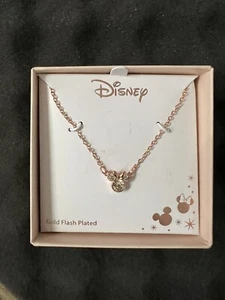 Disney Minnie Mouse Geburtsstein, rosévergoldet Halskette April - klarer Kristall - Bild 1 von 5
