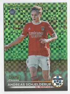 2022-23 Andreas Schjelderup Stadium Club Chrome GREEN X-Fractor #020/175 RC SP - Bild 1 von 2