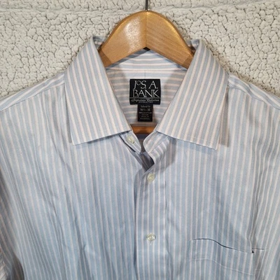 Jos A Bank Signature Collection Dress Shirt 16.5x35 Wrinkle Free Egyptian Cotton - Image 1 of 4