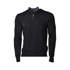 Liwali Luxus 1343 1/4 Viertel Reißverschluss weicher Stoff Trichterausschnitt Strick Pullover - Bild 1 von 2