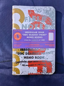 Notas de campo edición irregular DDC Deadest Print Memo Books paquete sellado - Imagen 1 de 3
