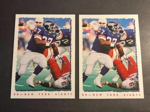 1995 Topps MISSING FOIL & BLANK BACK PROOFS Rodney Hampton Giants #370 - Picture 1 of 2