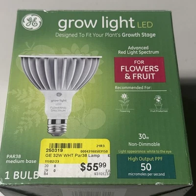 GE Grow Light LED Advanced Red Light Spectrum para plantas de interior Foto 1 de 3
