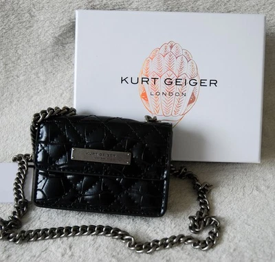 Kurt Geiger London Black Croc Micro Brixton Bag  BN Gift Box - Image 1 of 4