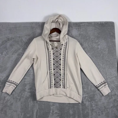 Billabong Grey & White Striped Pullover Hoodie Relaxed Fit Surf Beach Men’s L - Image 1 of 4