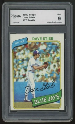1980 Topps Dave Stieb RC #77 GMA 9 - Image 1 of 2
