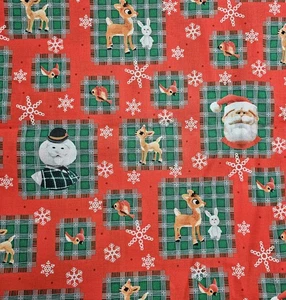 Fabric  Rudolph The Red Nosed Reindeer Christmas V.I.P. By Cranston - Picture 1 of 7