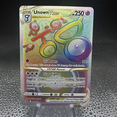 Pokemon TCG Unown VSTAR (Secret) SWSH12: Silver Tempest 199/195 Secret Rare - Image 1 of 4