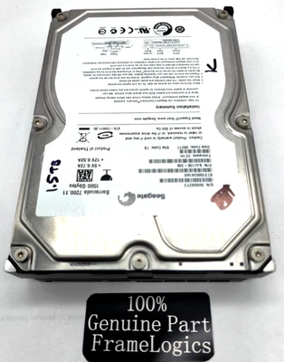 Seagate Barracuda 7200.11 1500GBytes ST31500341AS Working & Wiped Clean - Image 1 of 3