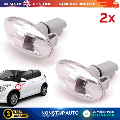 2X SIDE INDICATOR REPEATER LIGHT LAMP FOR PEUGEOT 607 EXPERT PARTNER TRAVELLER  - Image 1 of 4