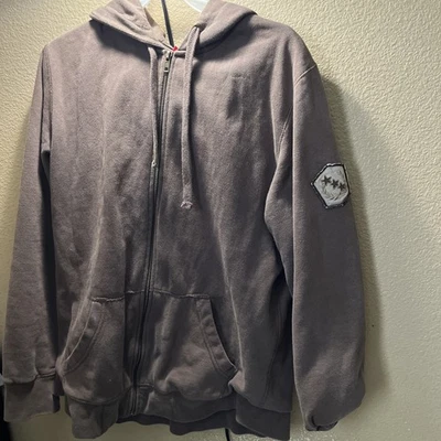 Sudadera con capucha marrón vintage años 90 Mossimo Supply Co para hombre 3 estrellas talla mediana cremallera Foto 1 de 4