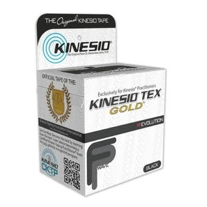 Taping - Elastic Therapeutic Athletic Tape Tex Gold FP - Black – 2 in. x 16.4 ft - Picture 1 of 1