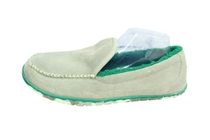 LL Bean Men's Gray Suede Fleece Lined Mountain Moccasin Slippers Size 11 M - Picture 1 of 9