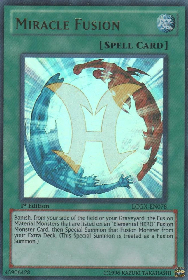 Miracle Fusion - LCGX-EN078 - Ultra Rare - Unlimited Edition Moderately Played L - Image 1 of 1