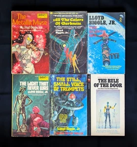 Lot Of 6 Lloyd Biggle Jr Books Silent Sky Never Was Fanciful Metallic Muse Door - Picture 1 of 15