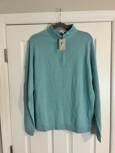 Cremallera Peter Millar 1/4 nueva con etiquetas. Verde azulado. Mediano - Imagen 1 de 3