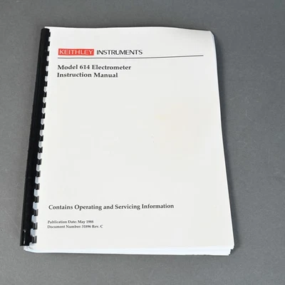 Keithley Model 614 Electrometer Instruction Manual / Guide - 1988 - Image 1 of 4