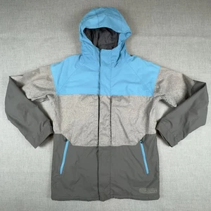 Burton Dryride Snowboard Jacket Mens Small Blue Gray Hooded Insulated Winter - Picture 1 of 17