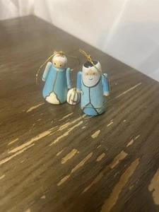 Arca de Noé Adornos de Navidad Mini 1.75" Figuras de Madera NOÉ Y ESPOSA AVON De Colección - Imagen 1 de 2