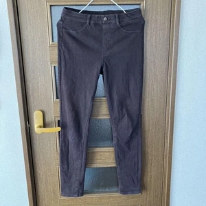 Uniqlo Heattech Casual Pants L Stretch Black/Dark Brown Warm Used - Picture 1 of 6