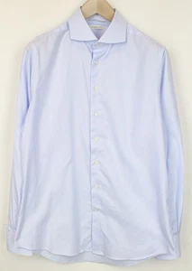 Suitsupply Men's Shirt 41/16 Extra Slim Blue Striped Formal Pure Cotton - Picture 1 of 7