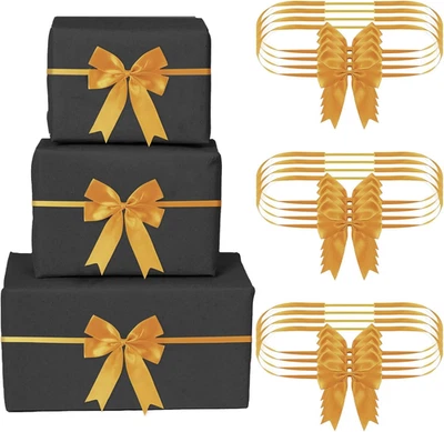 24 Pieces Christmas Elastic Bows for Gift Boxes Red Stretch Loops Christmas Elas - Image 1 of 4