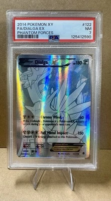2014 POKEMON XY PHANTOM FORCES #122 FULL ART/DIALGA EX PSA 7 - Image 1 of 2