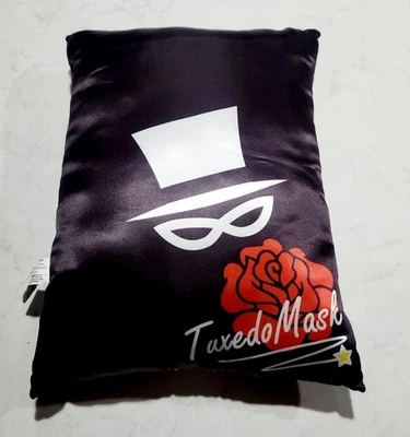 Sailor Moon Tuxedo Mask Costume Black Pillow Cushion Plush Rose 30x40cm NWOT - Image 1 of 4
