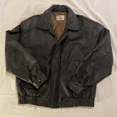 Eagle Pass para hombre. Chaqueta de cuero negra talla M Foto 1 de 4