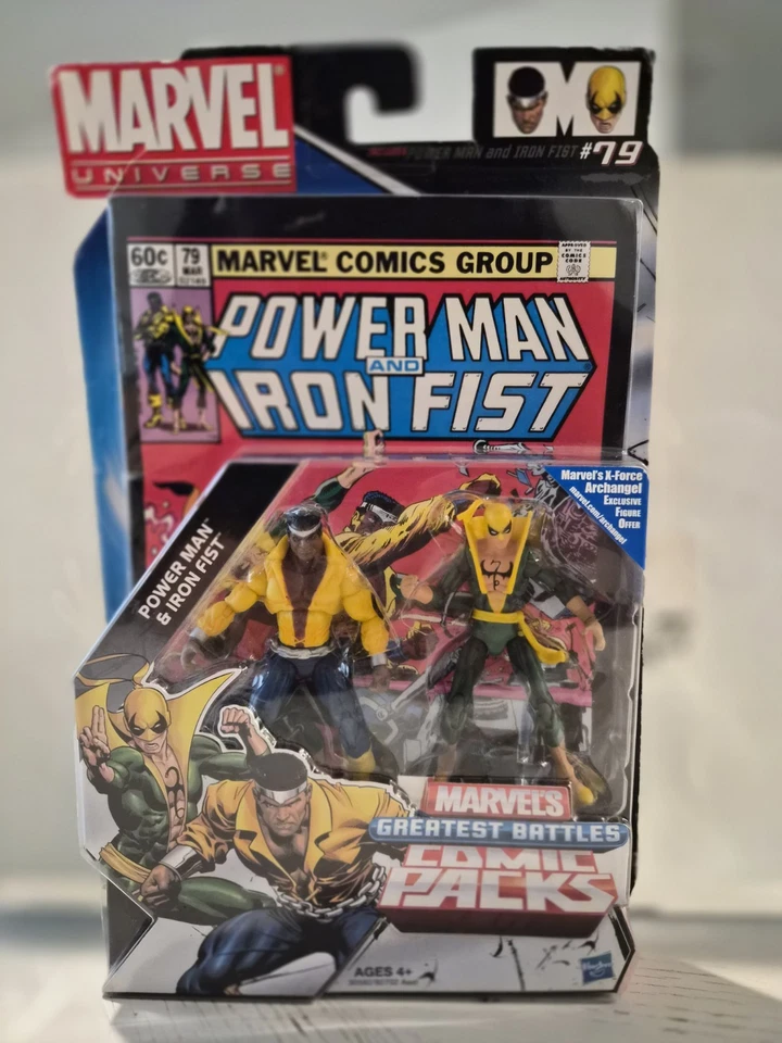Hasbro Marvel Universe Comic Packs #79 Power Man & Iron Fist 3.75" Set H23#2 Foto 1 de 1