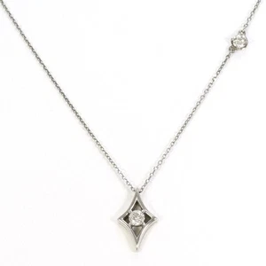 Jewelry 18K White gold Necklace Diamond About1.4g About40cm Free shipping Used - Picture 1 of 5
