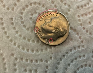 1976 D ROOSEVELT DIME ERROR DOUBLE DIE STRIKE ON L,I,B,E,R,T OF OBSERVE FILLED D - Picture 1 of 3