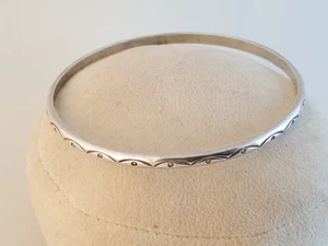 Navajo Sterling Silber dünner Armreif Armband gestempelt signiert LP - Bild 1 von 9