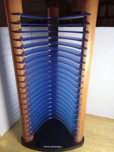 "Atlantic" Holz blau 20 CD Tower Rack Halter Organizer Klassiker 90er  - Bild 1 von 7