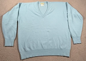 Maglione Jennifer Tyler Cashmeres donna XL blu 100% cashmere casual scollo a V - Foto 1 di 8
