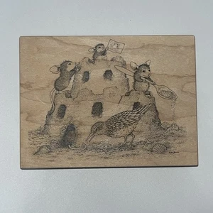 Hausmaus SANDBURG FREUNDE Strand Vogel Mäuse Gummistempel - Bild 1 von 5
