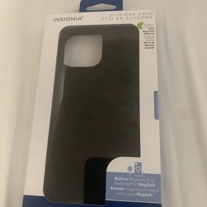 Coque silicone Insignia pour iPhone 16 Pro - Noir. Bague magnétique intégrée. - Photo 1 sur 3