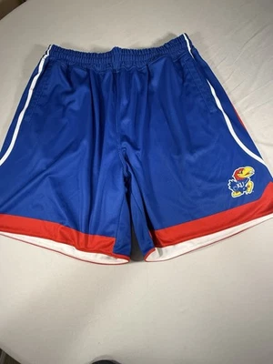 19Nine Kansas Jayhawks Retro Basketball Shorts Blue Red Jayhawk Logo 2XL - Image 1 of 4