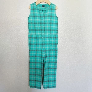 Baby Gap Mint Green Plaid Long Pants Romper Size 5 - Picture 1 of 7